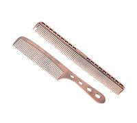 Sonew Set di Pettini per Taglio Capelli Professionali 2 Pezzi Pettini per Parrucchieri in Acciaio e Alluminio per Parrucchieri Barbieri e Uso Domestico Argento Oro Rosa Opzionale 8,5 (Oro rosa)