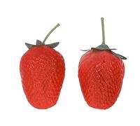 Sonew Set Maraca Shaker per Frutta - Risorse Didattiche Coinvolgenti per Bambini Dai 6 Mesi in su con Forme di Frutta Realistiche e Design Sicuro (Fragola)