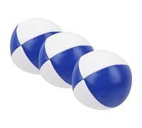 Sonew Sfini da Giocoleria in Pelle PU - Palline di Pratica Portatili per Il Tempo Libero per Tutti i Livelli di abilità - 3pc Rossi (Blu e Bianco)