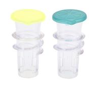 Sonew Spremiagrumi Manuale Premium Spremiagrumi Efficiente con Tappo a Vite con Coperchio Integrato e Coperchio in PP per Uso Alimentare Portatile per Cocktail Viaggi 2 Pezzi Verde e Giallo