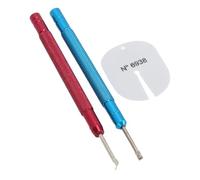 Sonew Strumento per Rimuovere la Lancetta dell'orologio in Acciaio Legato da 2 Pezzi con Impugnatura Antiscivolo e Cuscinetto per Orologiai in Blu e Rosso