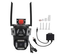 Sonew Telecamera di Sorveglianza CCTV per Interni Esterni, Telecamera di Sicurezza WIFI 4K 8 MP, Obiettivo Triplo, Visione Notturna a Colori, Rilevamento di Movimento, (EU)