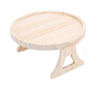 Sonew Vassoio per Frutta Pieghevole in Legno, Vassoio Portatile Salvaspazio per Bracciolo del Divano con Robuste Cerniere per Snack Soggiorno, Bevande, Materiali di Lettura