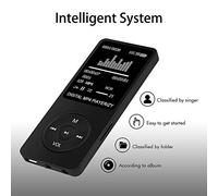 Sonew WISH Lettore Musicale MP4 MP3 più Venduto con Schermo da 0,8 Pollici, Supporto per Schede e Audio in Bianco (BLACK)