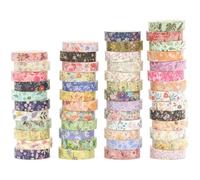 Songdao 50 rotoli Fiore Washi Tape Set Nastro Adesivo Carta Motivi Floreali Decorativi Magri Nastri Nastri Per Scrapbooking Artigianato fai da te