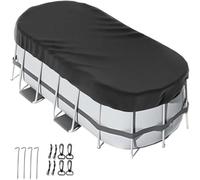 SONGDIQI Copertura Ovale per Piscina con Accessori per Piscine Fuori Terra, progettata(8 * 14 ft (244 * 427cm))