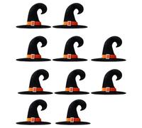Songelt 10pcs Velvets Witch Hat Collection Per Halloween Festività Unisex Mago Copricapi Fatti A Mano Accessorio Halloween Party Supplies