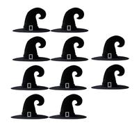 Songelt 10pcs Velvets Witch Hat Collection Per Halloween Festività Unisex Mago Copricapi Fatti A Mano Accessorio Halloween Party Supplies