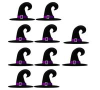 Songelt 10pcs Velvets Witch Hat Collection Per Halloween Festività Unisex Mago Copricapi Fatti A Mano Accessorio Halloween Party Supplies