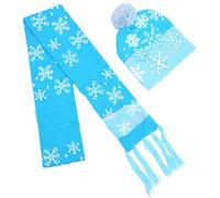 Songelt 2 Pezzi di Natale LED Light-up Cappelli Luce Up Sciarpa Per Festa di Natale Disegno Colorato Capodanno Bambini Sciarpa Top Donne