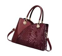 Songelt 2025 Borsa a tracolla da donna di grande capacità elegante borsa a tracolla spaziosa borsa a tracolla per pendolari lavoro o borsa a tracolla di grande capacità quotidiana per le donne, Rosso