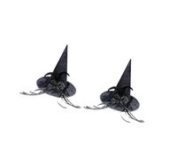 Songelt 2pcs Cappelli Eleganti Strega Con Fiore Nastro Abbellimenti Per Le Feste In Costume Cappello Per Le Donne Delle Donne Cappello Di Halloween Delle Parti In Costume