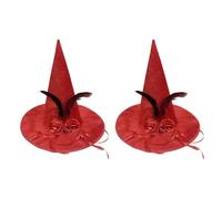 Songelt 2pcs Cappelli Eleganti Strega Con Fiore Nastro Abbellimenti Per Le Feste In Costume Cappello Per Le Donne Delle Donne Cappello Di Halloween Delle Parti In Costume