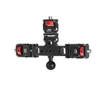 Songelt Adattatore triplo in alluminio con filettatura da 1/4 di pollice Supporto a 360 gradi per fotocamera Telefono treppiede Microfono Supporto per attrezzature fotografiche professionali