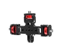 Songelt Adattatore triplo in alluminio con filettatura da 1/4 di pollice Supporto a 360 gradi per fotocamera Telefono treppiede Microfono Supporto per attrezzature fotografiche professionali