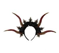 Songelt AntelopeHorn Fascia per adulti Cosplay Costume corno diavolo fiore Hairhoop Halloween Party Tiaras Frange Hairpieces Women Hairband