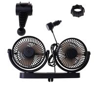 Songelt Auto Doppia Testa 360 Gradi Rotante di Raffreddamento Per Anteriore Posteriore Sedile Air Cooler USB Ventilatore Elettrico Ventilatore Regolabile Elettrico