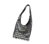 Songelt Borchie alla moda borchiate borsa a tracolla per le donne di moda leggero e pratico PU ascella borse casual borsa alla moda pratica borsa alla moda, Nero , One Size