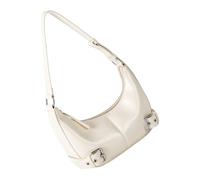 Songelt Borsa a tracolla da donna in poliuretano, elegante borsa sotto le ascelle, alla moda, con fibbie, decorazione per l'uso quotidiano, elegante borsa portatile, Beige, One Size