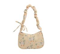 Songelt Borsa a tracolla dal design floreale leggera borsa ascellare pratica tessuto twill tracolla ergonomica uso quotidiano elegante borsa quotidiana, Giallo, One Size