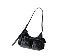 Songelt Borsa a tracolla in pelle PU per viaggi e uso quotidiano Borse a tracolla alla moda con tracolla regolabile Borsa per la spesa da viaggio elegante città, Nero , One Size