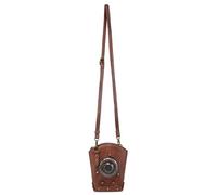 Songelt Borsa a tracolla in pelle punk per le donne borse a tracolla punk con tracolla regolabile borsa a tracolla casual borsa compatta borse per telefono borsa retrò moda