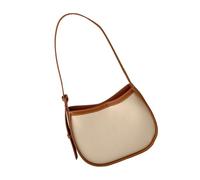 Songelt Borsa a tracolla per le donne alla moda semplice borsa borsa in tela borsa ascellare pochette alla moda con chiusura a cerniera frizione con chiusura a cerniera, Marrone, One Size