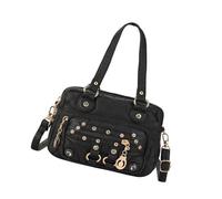 Songelt Borsa a tracolla per le donne borsa in poliuretano pochette alla moda borse a tracolla con tracolla rimovibile per lavoro shopping viaggio borsa hoboes donna, Nero , One Size