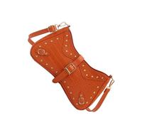 Songelt Borsa a tracolla retrò borsa a tracolla semplice borsa ascellare in pelle PU rivetti ascella pendolarismo per tutti i giorni spalla retrò Crossbody rivetti ascella elegante ascella, O, One