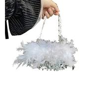 Songelt Borsa da cena da sera borsa con piume con cinturino in rilievo borse a tracolla con paillettes pochette per feste di nozze Prom pochette borse fantasia retrò messenger