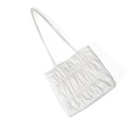 Songelt Borsa da donna Borsa ad ascella di grande capacità elegante a spalla pieghettata pendolarismo semplice ascella donna elegante spalla semplice ascella grande capacità ascella, bianco, One Size