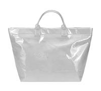 Songelt Borsa da donna in carta kraft increspata con texture di grande capacità borse con manico superiore per uso quotidiano borsa per la spesa da viaggio borsa in carta kraft, bianco, One Size