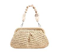 Songelt Borsa da donna in paglia intrecciata di grande capacità, borsa a tracolla casual con manico superiore, borsa da viaggio per spiaggia e uso quotidiano borsa da spiaggia, Beige, One Size