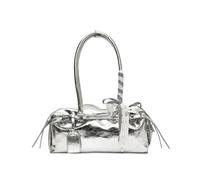 Songelt Borsa da donna in pelle PU Borsa a tracolla elegante borsa a tracolla con tracolla regolabile borsa ascellare per viaggio lavoro borsa argento