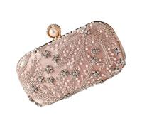 Songelt Borsa da sera con strass, alla moda, ricamo, da lavoro, con tracolla, borsa a tracolla, borsa da sera per matrimonio e ballo scolastico, con ricamo in rilievo, Champagne, One Size