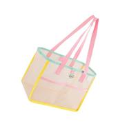 Songelt Borsa da spiaggia multiuso in rete con foro di drenaggio Borsa a tracolla di grande capacità per costumi da bagno bagnati asciugamani avventure all'aperto drenaggio dell'acqua spiaggia, A, One