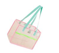 Songelt Borsa da spiaggia multiuso in rete con foro di drenaggio Borsa a tracolla di grande capacità per costumi da bagno bagnati asciugamani avventure all'aperto drenaggio dell'acqua spiaggia, Verde