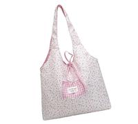 Songelt Borsa in tela di grande capacità Borsa riutilizzabile in panno per la spesa Borse a tracolla con stampa floreale per viaggi Shopping Lavoro Spiaggia Panno riutilizzabile della drogheria, C