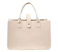 Songelt Borsa multiuso in feltro con interno spazioso pieghevole, borsa per la spesa in feltro per organizzare la borsa della spesa con manico spesso essenziale, cachi, One Size