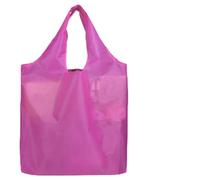 Songelt Borsa per la spesa pieghevole pieghevole in poliestere leggero multifunzionale della borsa di stoccaggio di grande capacità delle borse della spesa riutilizzabili della spesa, Rosso rosato