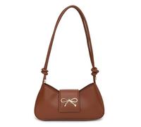 Songelt Borse a tracolla per donna borsa a tracolla con fiocco borsa a tracolla in pelle alla moda elegante borsa con fiocco regali pochette con chiusura a cerniera, Marrone, One Size