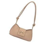 Songelt Borse a tracolla per donna borsa a tracolla con fiocco borsa a tracolla in pelle alla moda elegante borsa con fiocco regali pochette con chiusura a cerniera, cachi, One Size