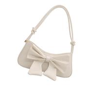 Songelt Borse a tracolla piccole da donna con fiocco in pelle PU borse a tracolla Hoboes borsa con tracolla regolabile Hoboes borsa con tracolla regolabile, bianco, One Size