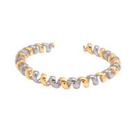 Songelt Bracciale aperto a spirale per le donne in acciaio inossidabile minimalista gioielli compleanni anniversari moda moderna in acciaio inox, Misura unica, come descritto