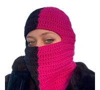 Songelt Cappello a maglia di Halloween Blocchi di colore del partito di vacanza invernale cappello caldo a tutta testa tema per adolescenti divertenti cappelli di Halloween per le donne