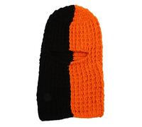 Songelt Cappello a maglia di Halloween Blocchi di colore del partito di vacanza invernale cappello caldo a tutta testa tema per adolescenti divertenti cappelli di Halloween per le donne
