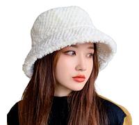 Songelt Cappello da bacino casual con perle calde cappello da pescatore antivento inverno adulto per festa di Halloween riunione peluche pescatore per uomo testa grande uomo greco regolabile nero
