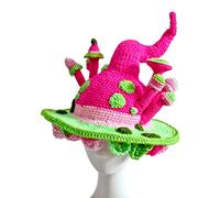 Songelt Cappello da fata lavorato a maglia di Halloween con decorazione a fungo cappello da mago uomo donna copricapo per feste cosplay festival oggetti di scena per feste design moderno strega