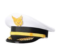 Songelt Cappello da guardia giurata a tesa larga, cappello da aviazione, per cosplay e Halloween, comodo e leggero