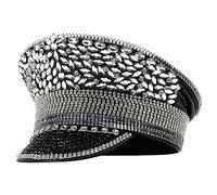Songelt Cappello da sposa per adulti con strass cappello carnevale festa costume sposa capitano adolescenti forniture per donne strass per le donne cappelli da capitano colorati